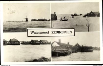 CPA Kruiningen Zeeland Niederlande, Watersnood