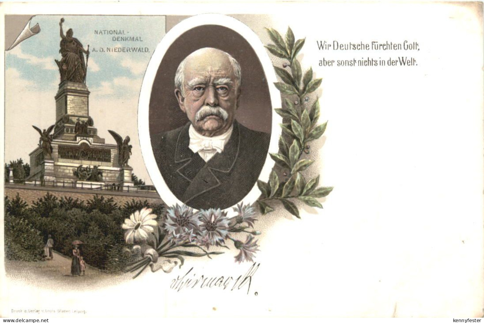 Niederwald - Bismarck - Litho