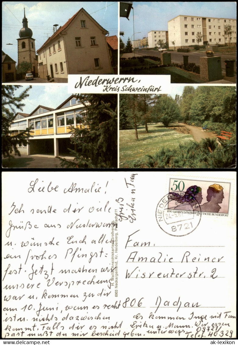 Niederwerrn-Schweinfurt Ortsansichten Niederwerrn, Kreis Schweinfurt 1982