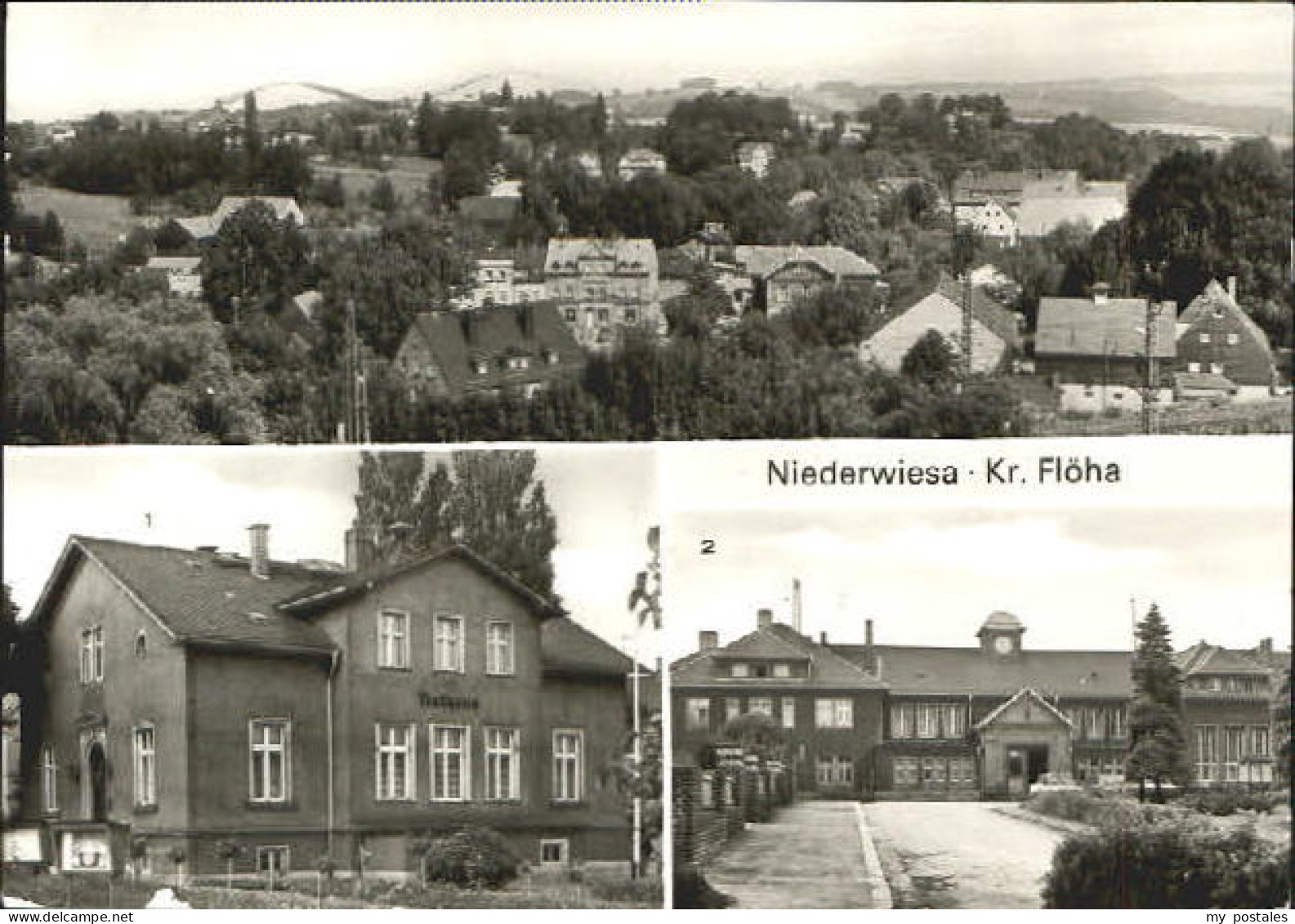 Niederwiesa Rathaus Bahnhof x 1990