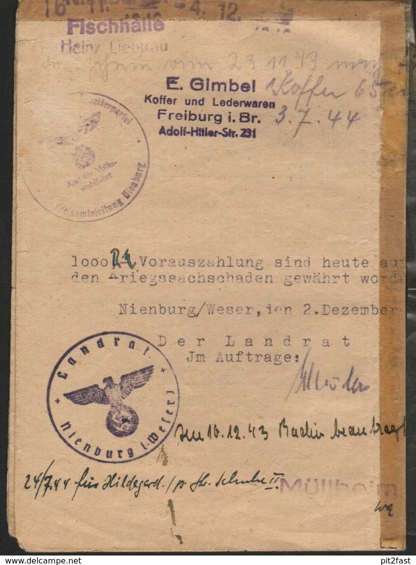 Nienburg / Weser , 1944 , Kriegsschäden , Bombardierung?  !!!