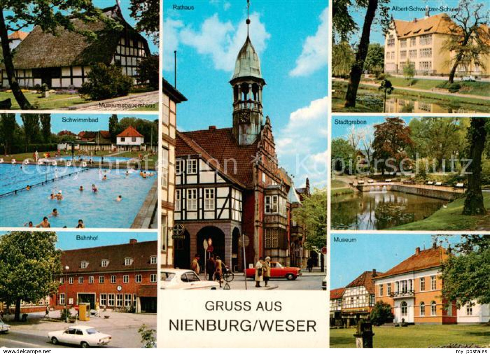 Nienburg Weser Museumsbauernhaus Schwimmbad Bahnhof Rathaus Stadtgraben Museum