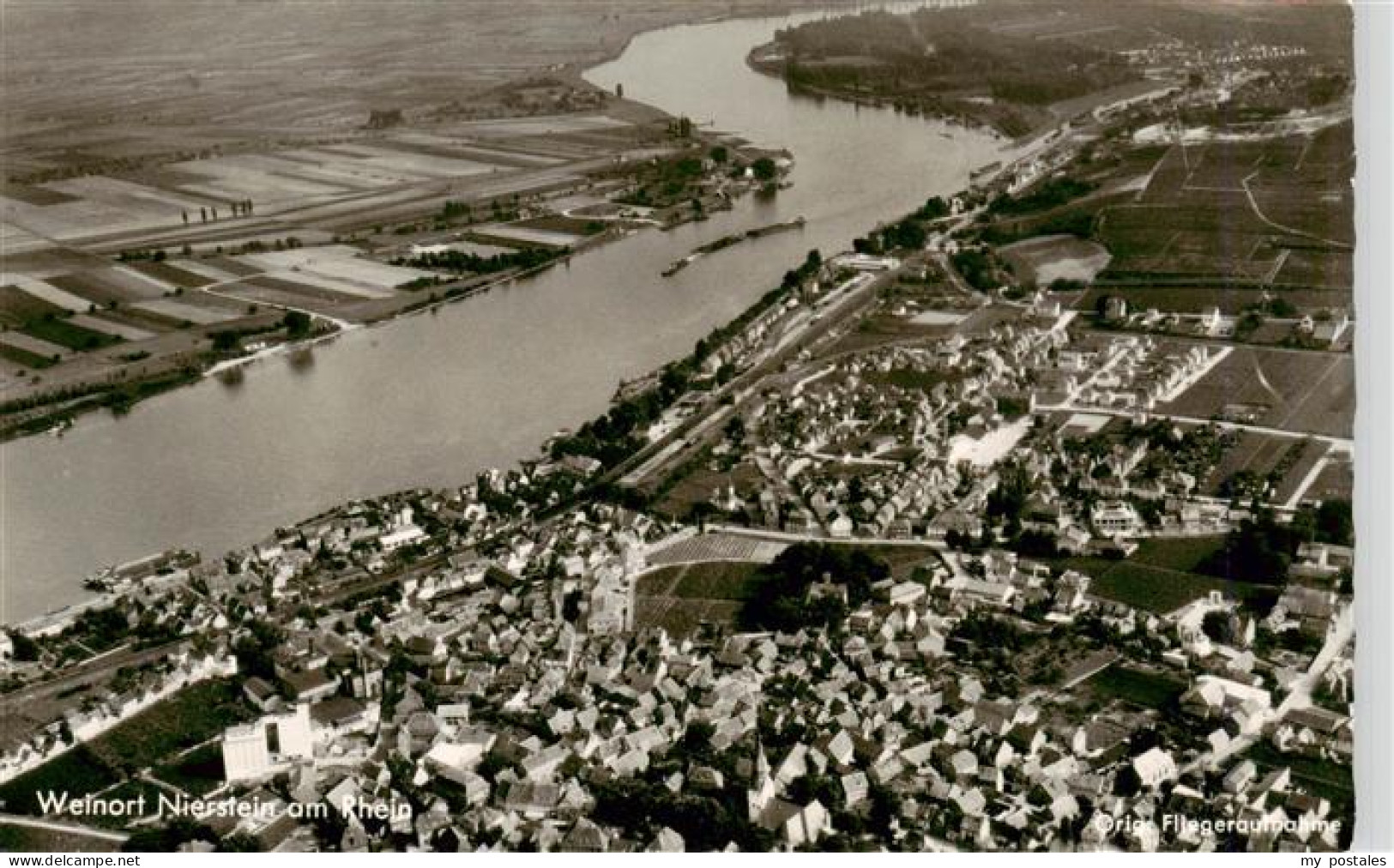 Nierstein Rhein Fliegeraufnahme