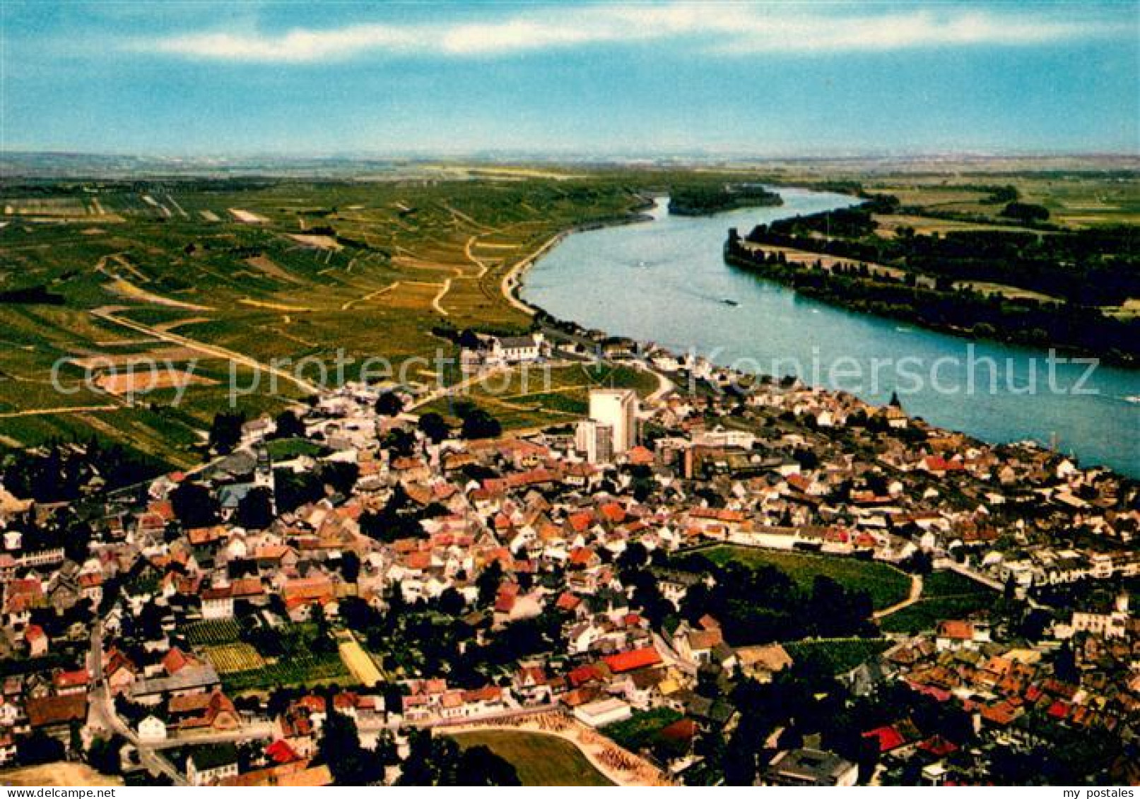 Nierstein Rhein Fliegeraufnahme