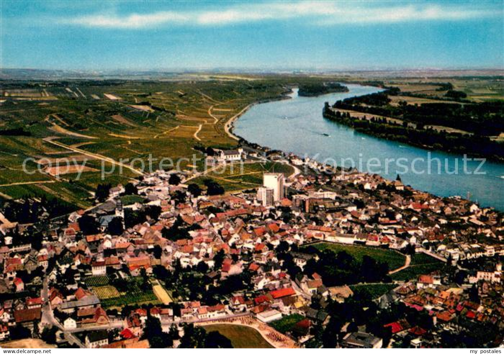 Nierstein Rhein Fliegeraufnahme
