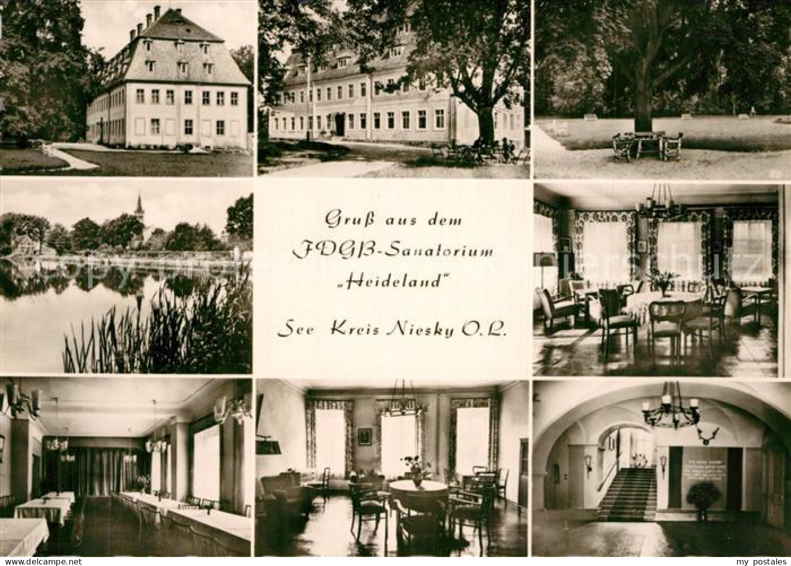 Niesky FDGB Sanatorium Heideland Teilansichten