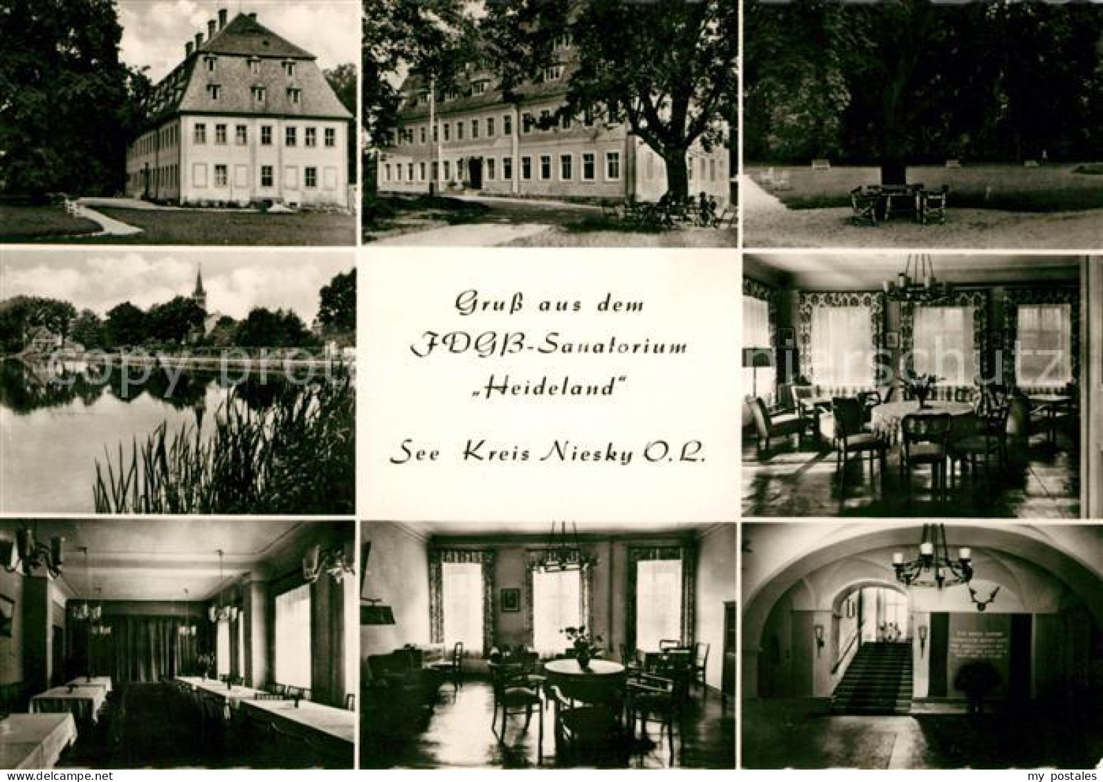 Niesky FDGB Sanatorium Heideland Teilansichten