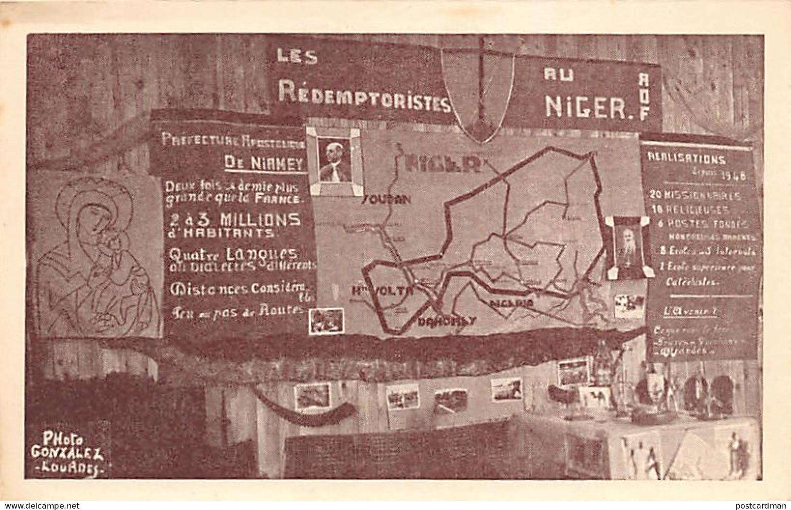 Niger - Expositon des Rédemptoristes au Niger à Lourdes (France) en 1953