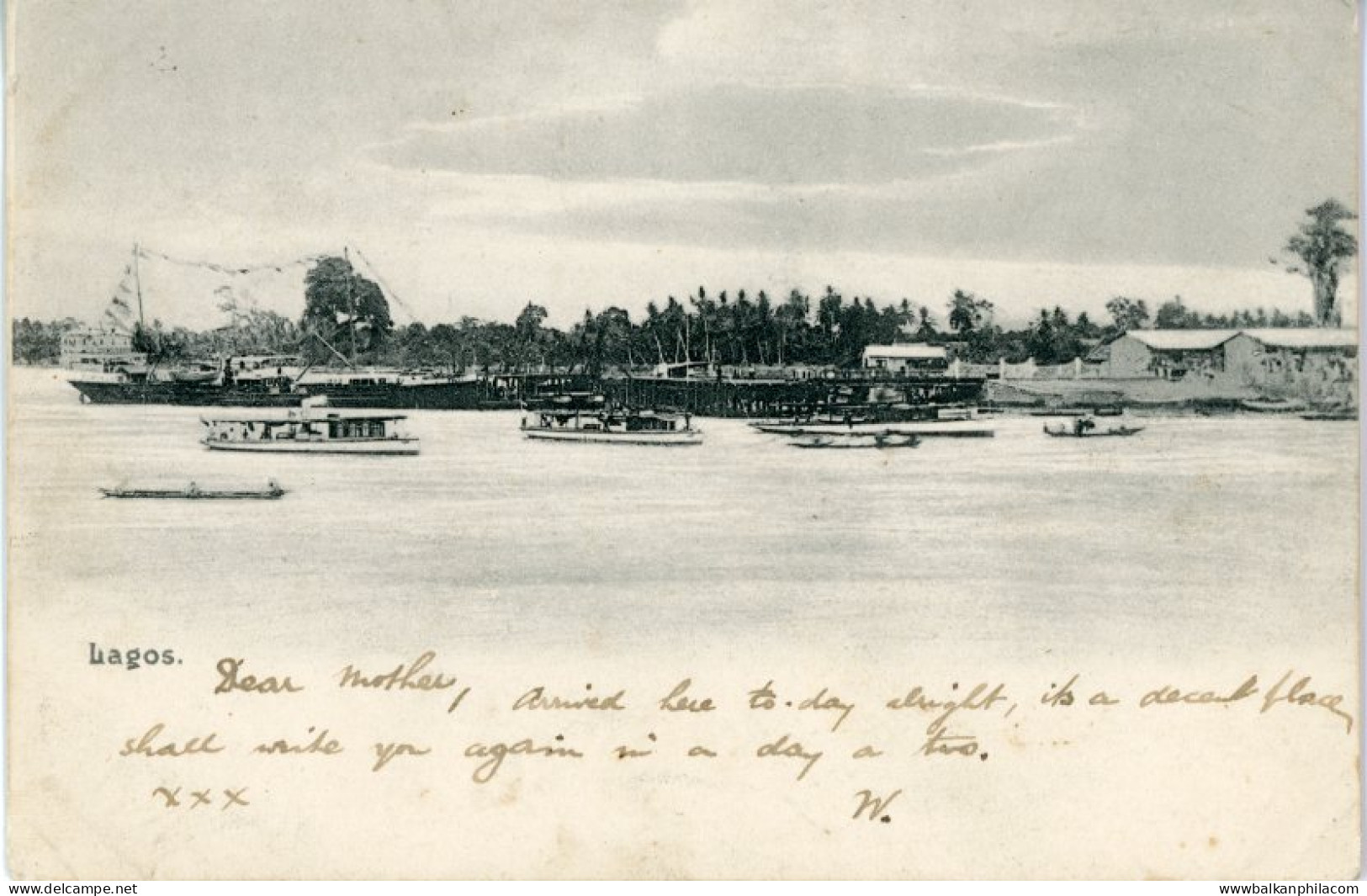 Nigeria Lagos 1911 postcard to London