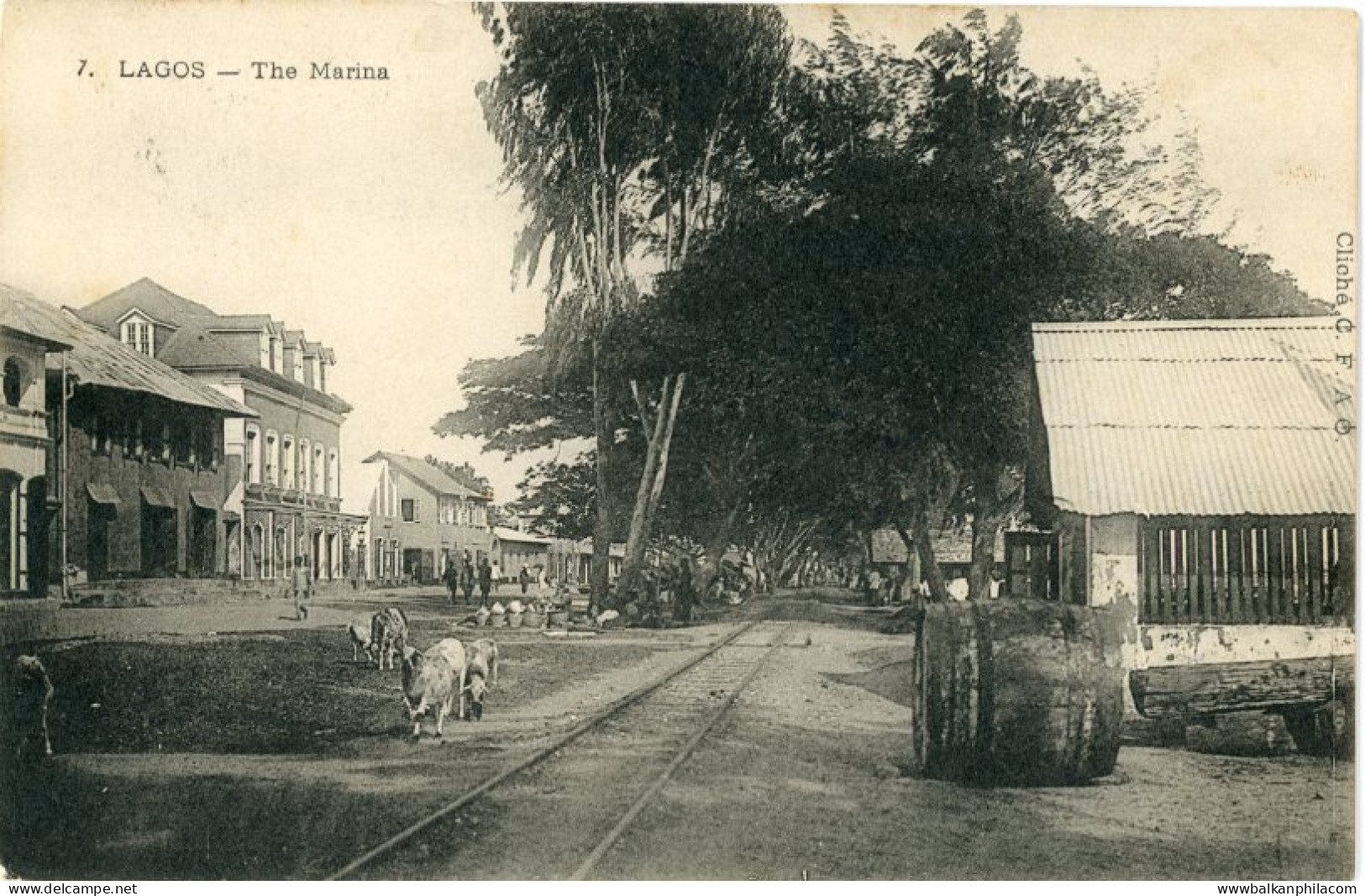Nigeria Lagos Marina 1909 used in Switzerland