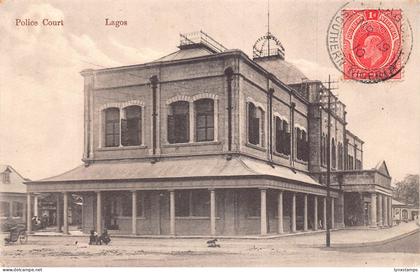 Nigeria Lagos 1910 Police Court vintage postcard