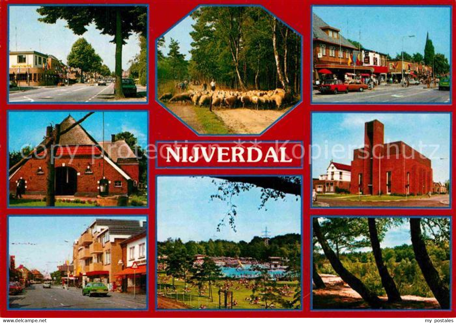 Nijverdal Schwimmbad Kirche Platz Schafsherde