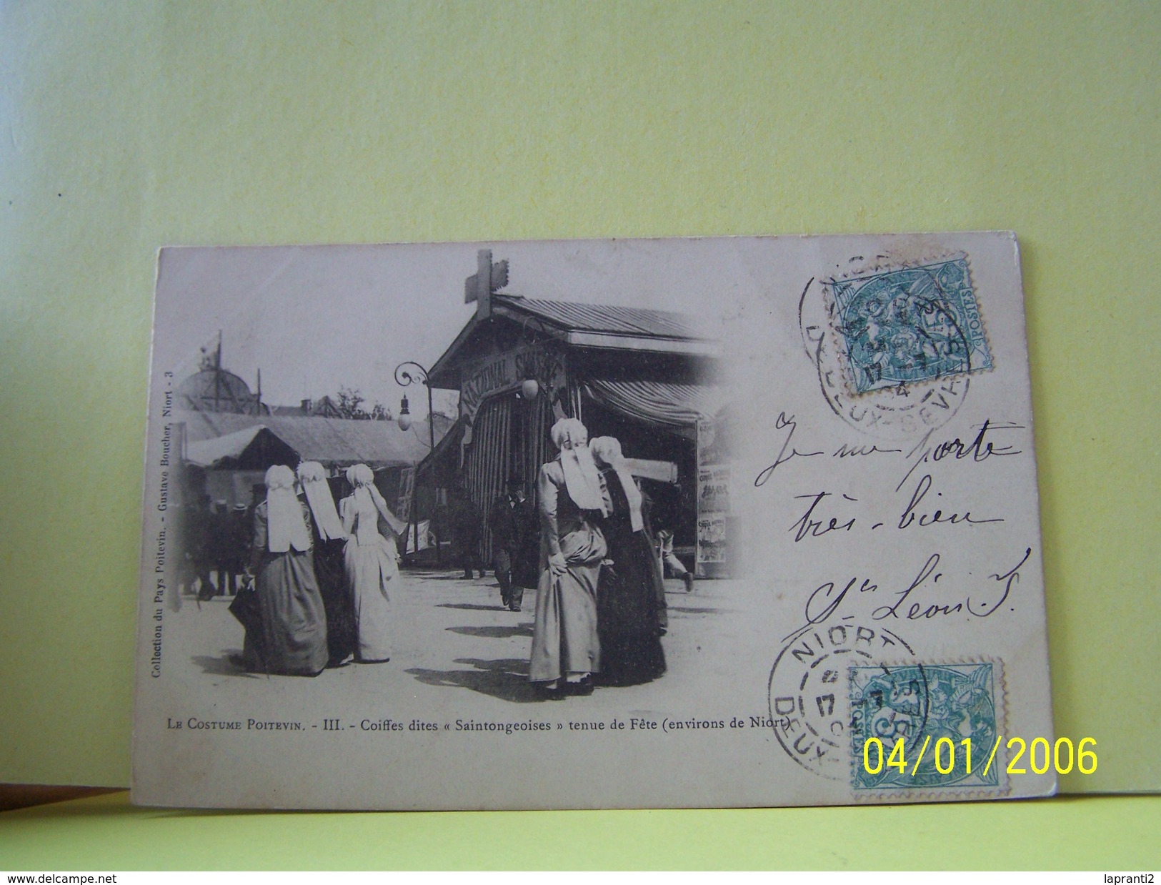 NIORT (DEUX-SEVRES) LE FOLKLORE. COIFFES DITES "SAINTONGEOISES". TENUE DE FETE. ENVIRONS DE NIORT.