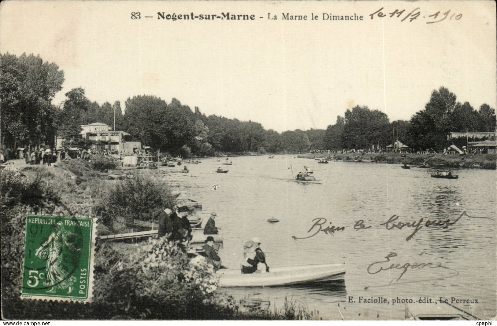 Nogent sur Marne CPA La Marne le Dimanche