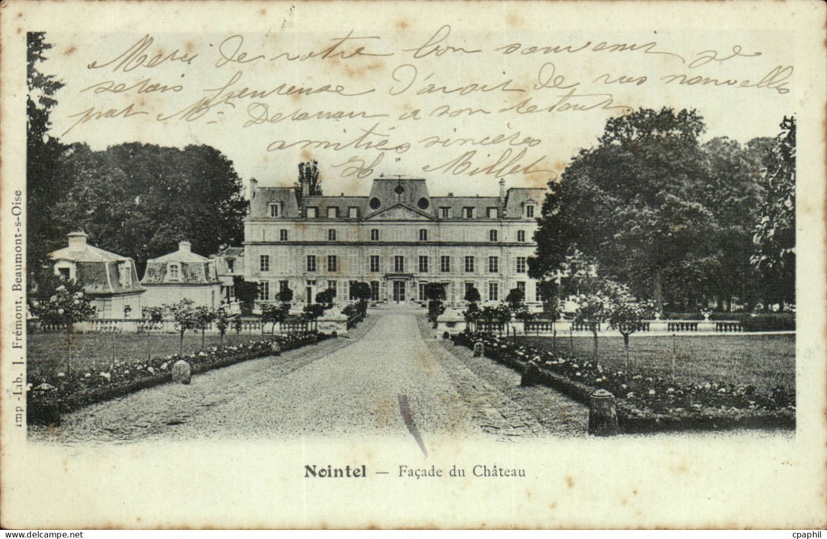 Nointel - Facade du Chateau CPA