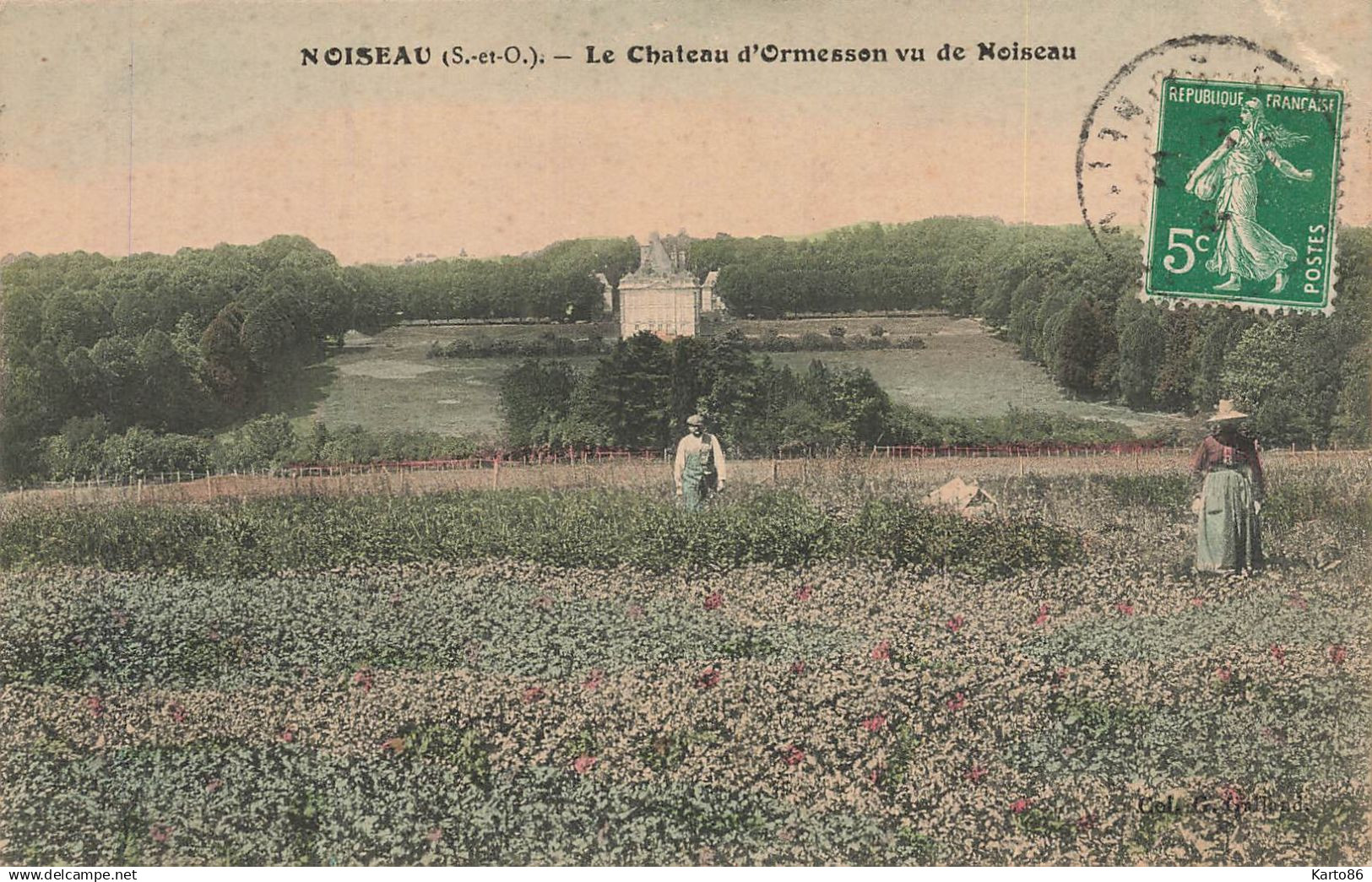 noiseau * le château d'ormesson vu du village * villageois