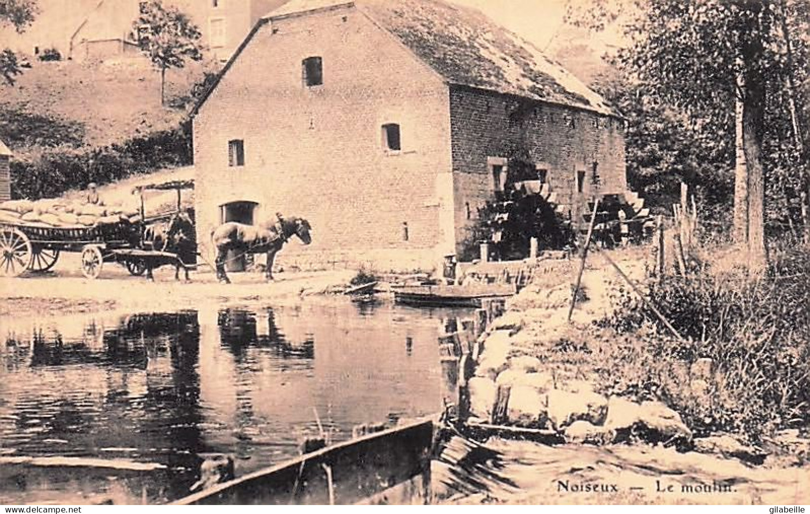 NOISEUX - le Moulin - attelage - rare