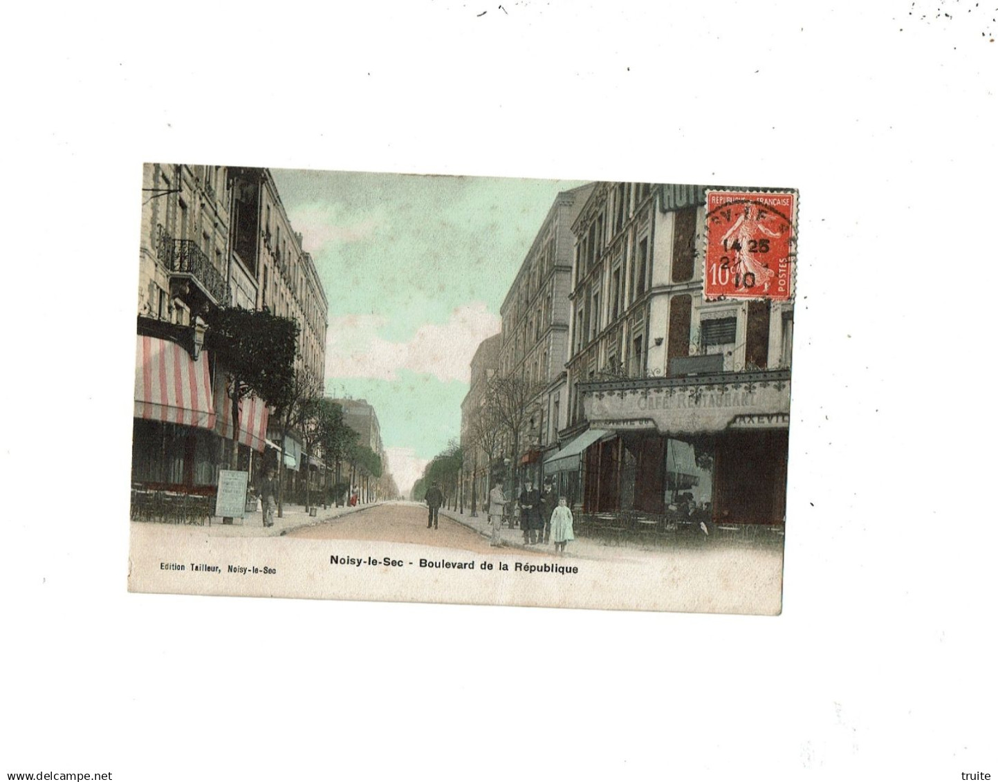 NOISY-LE-SEC BOULEVARD DE LA REPUBLIQUE     ( CARTE COLORISE  )