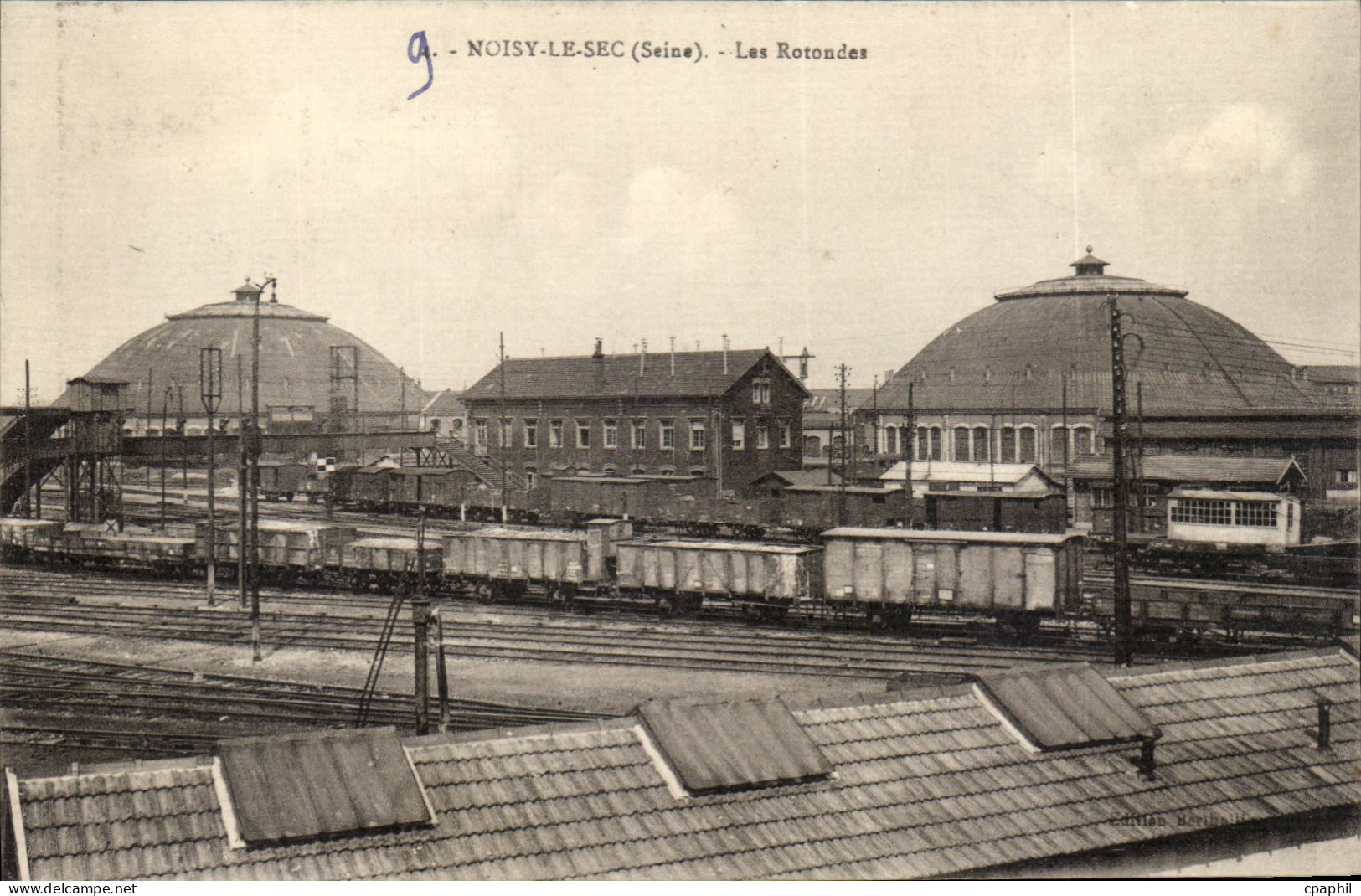 Noisy le Sec CPA Les rotondes (train)