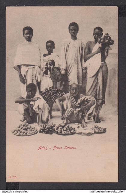 Ansichtskarte Aden Jemen Fruchtverkäufer