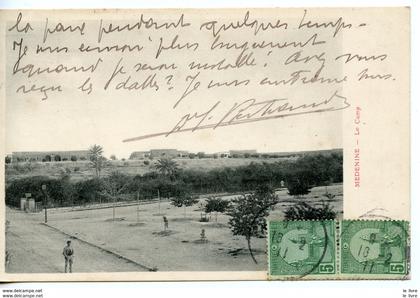 CPA TUNISIE. MEDENINE. LE CAMP 1911 - Tunisie - 1911