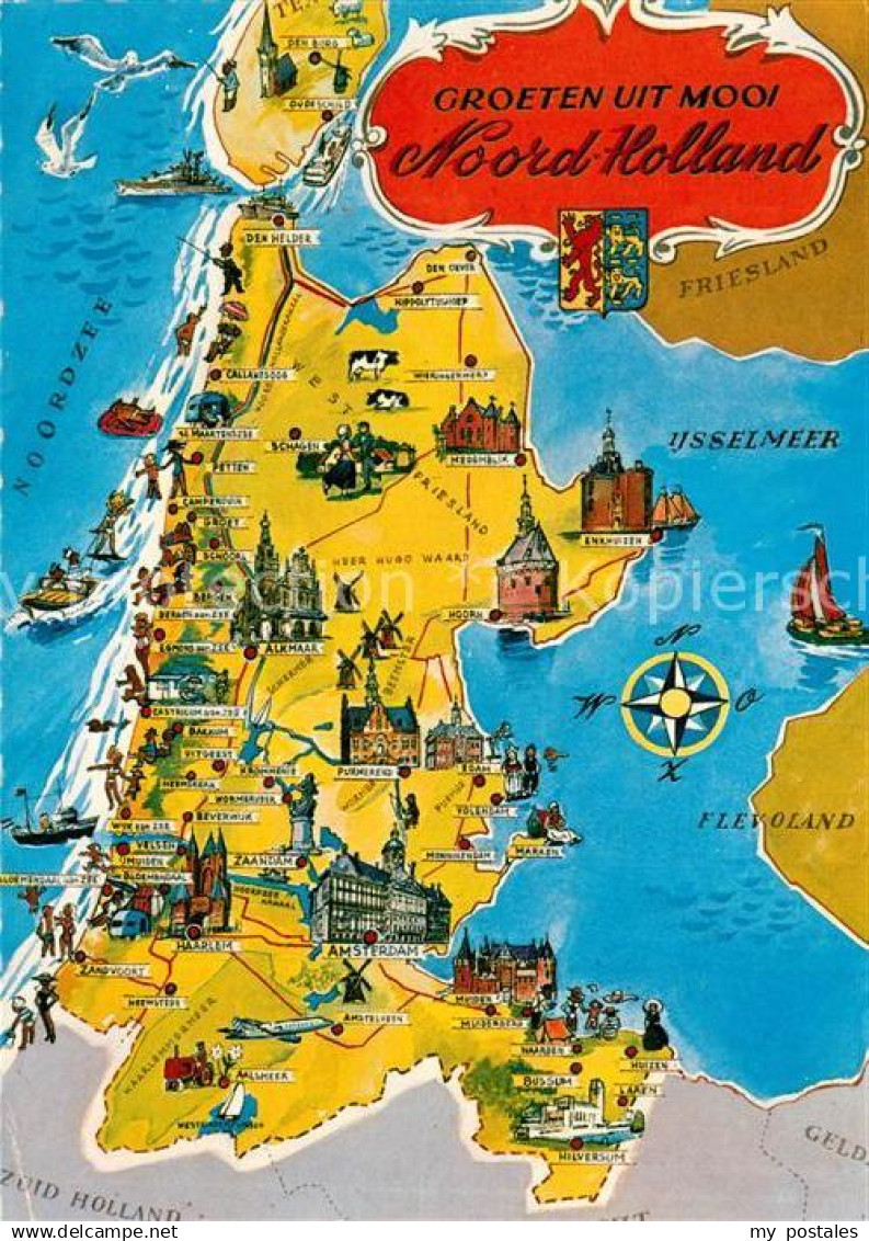 Noord Holland Landkarte