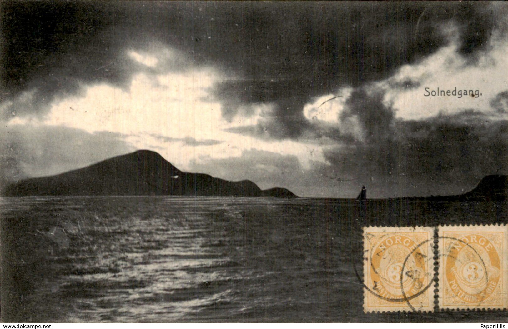 Noorwegen Norway - Solnedgang