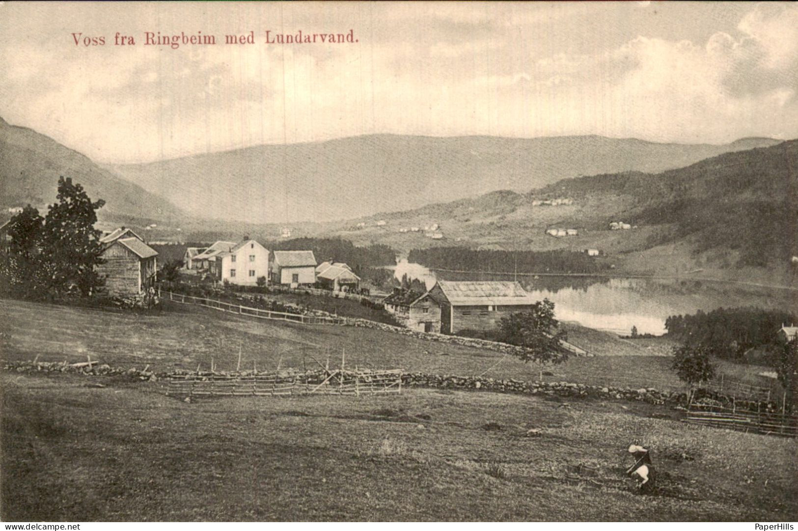 Noorwegen Norway - Voss - fra Ringheim med Lundarvand