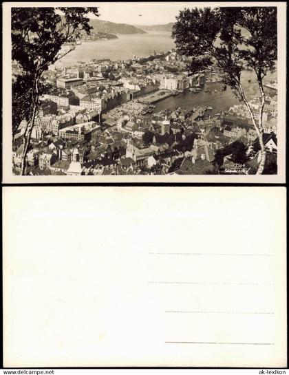 Postcard Bergen Bergen Blick auf die Stadt 1932