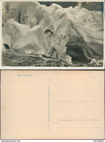 Postcard Norwegen Norge Brixdalsbreen Norwegen Norge 1929
