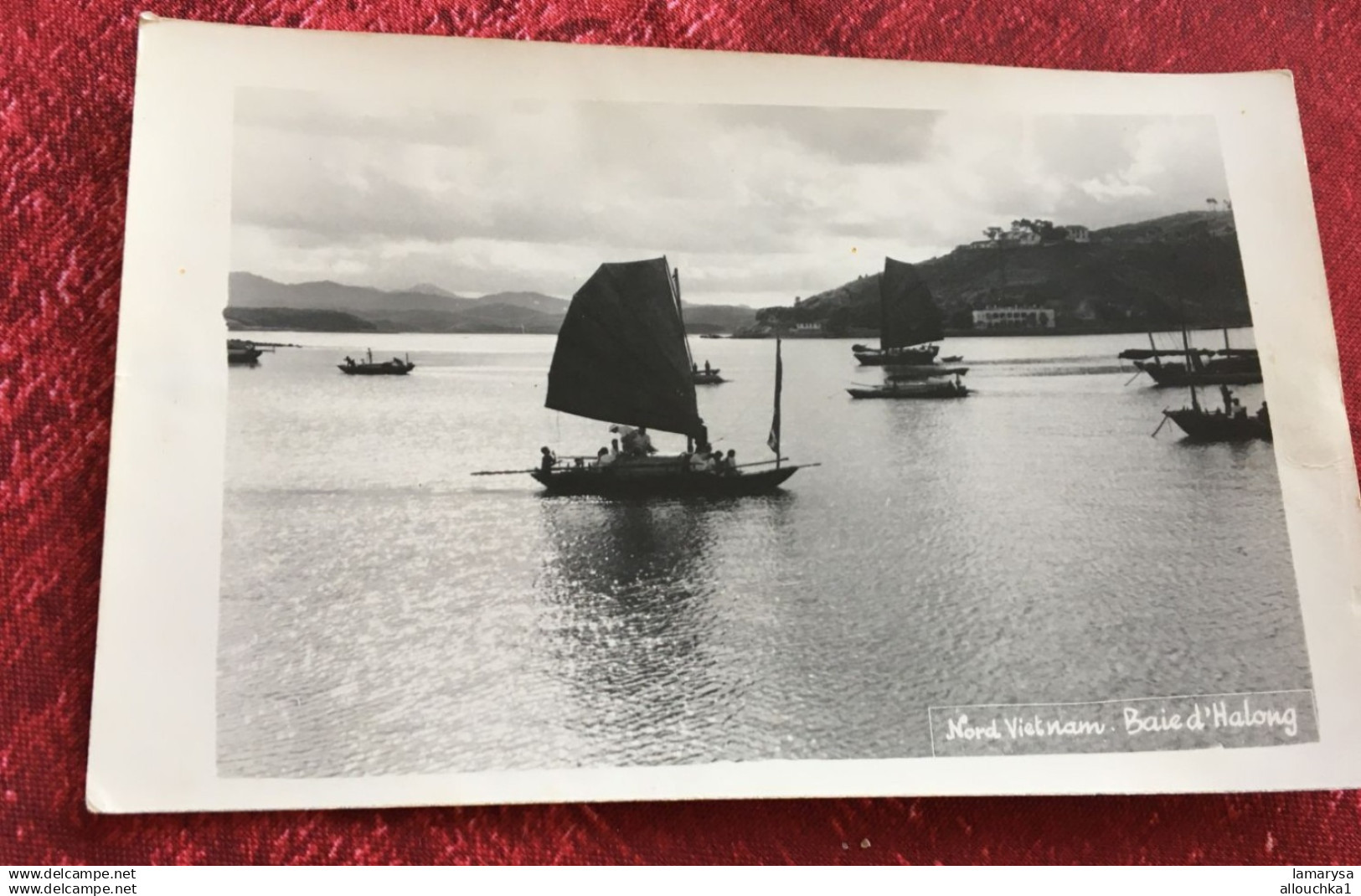 Nord Vietnam Asie Viêt-Nam-La baie d'Halong--Along -jonques Carte Postale-CPA-Mandat Français Indochine