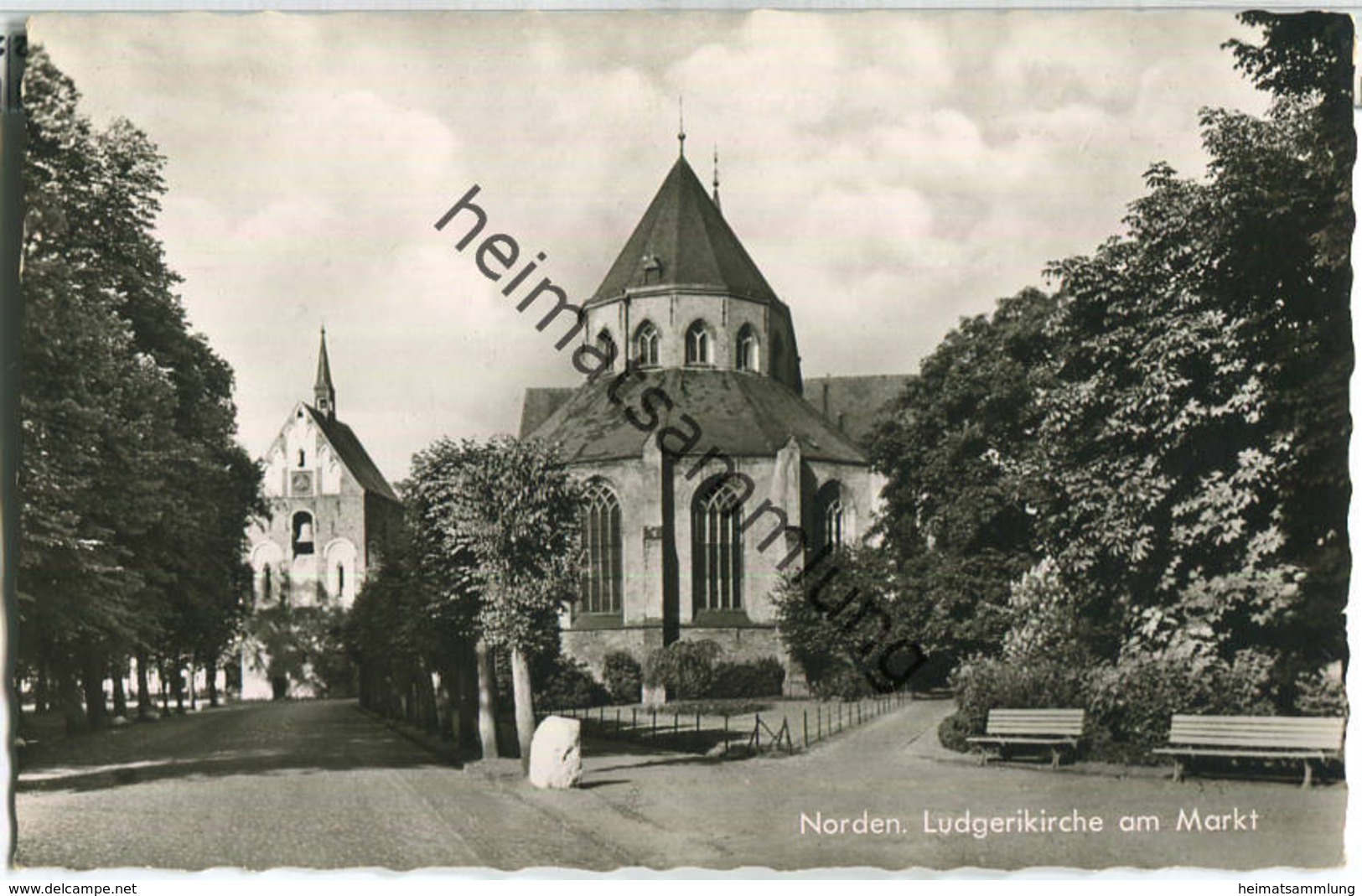 Norden - Ludgerkirche am Markt - Foto-Ansichtskarte - Verlag Cramers Kunstanstalt Dortmund