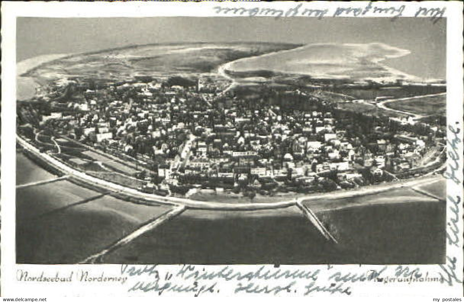 Norderney Nordseebad Norderney Fliegeraufnahme x 1954