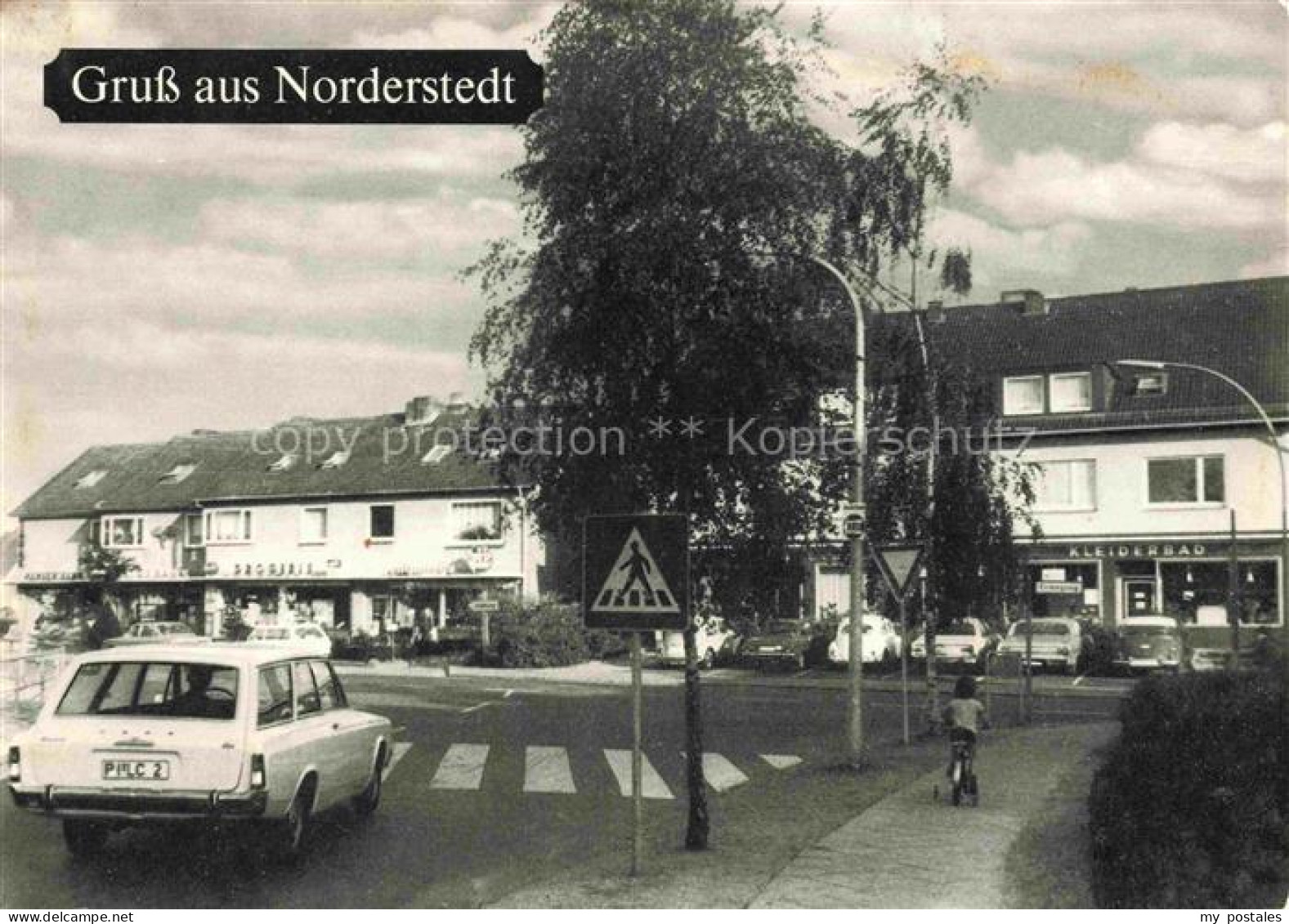 Norderstedt Bahnhofstrasse Erlengang Geschaeftszeile Kaufhaus Kleiderbad Zebrast
