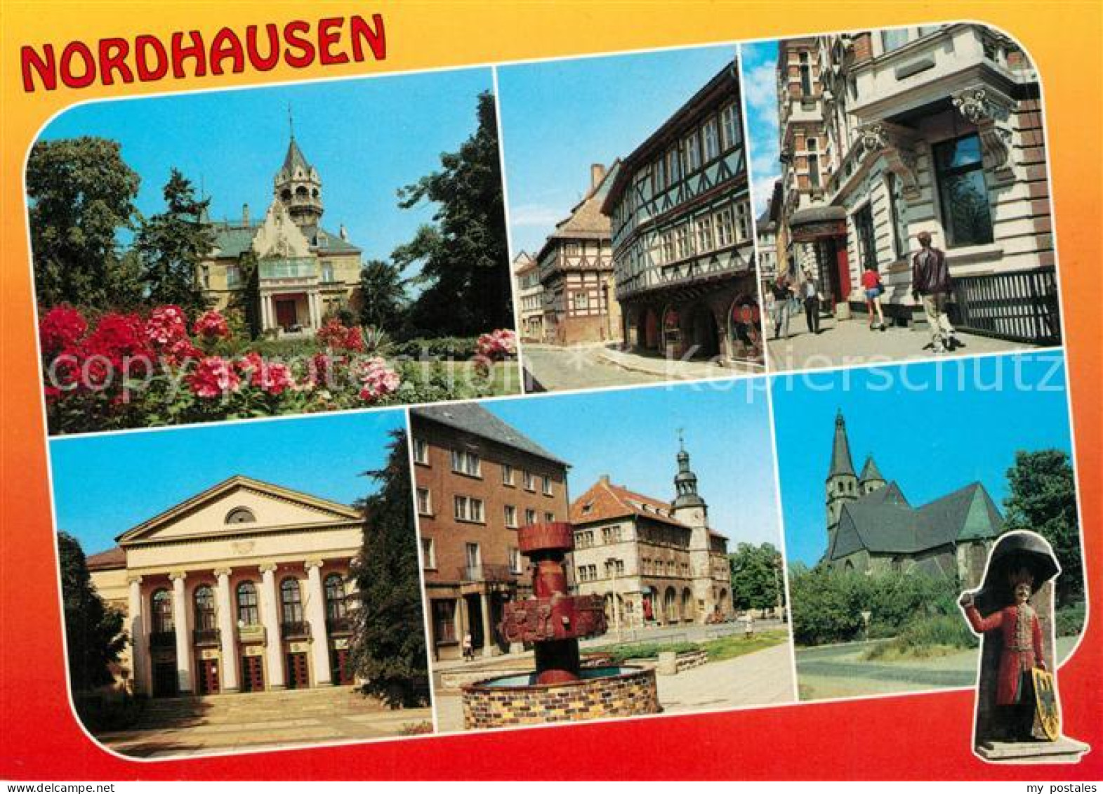 Nordhausen Thueringen Meyenburg Museum Fachwerkhaeuser Stadtcafe Theater Rathaus