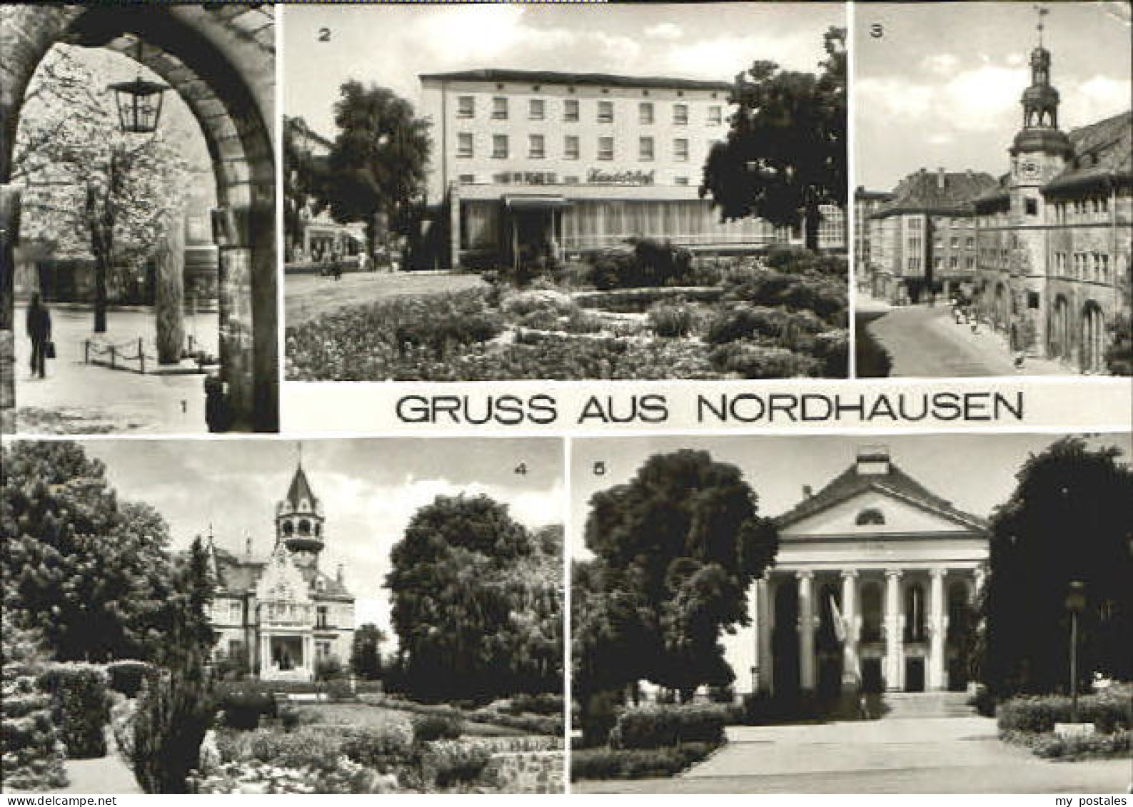 Nordhausen Thueringen Nordhausen Mahnmal Rathaus theater x 1960