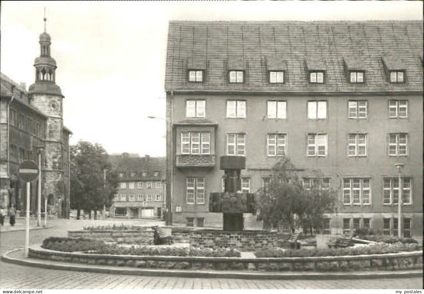 Nordhausen Thueringen Nordhausen Platz Brunnen x 1980