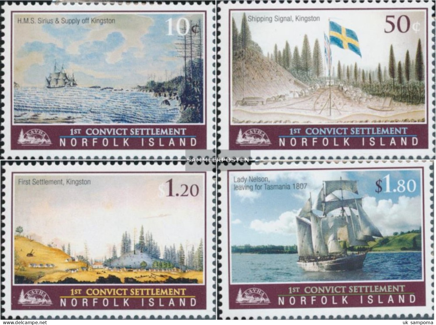 Norfolk-Island 1000-1003 (complete issue) unmounted mint / never hinged 2007 Colonization through prisoners
