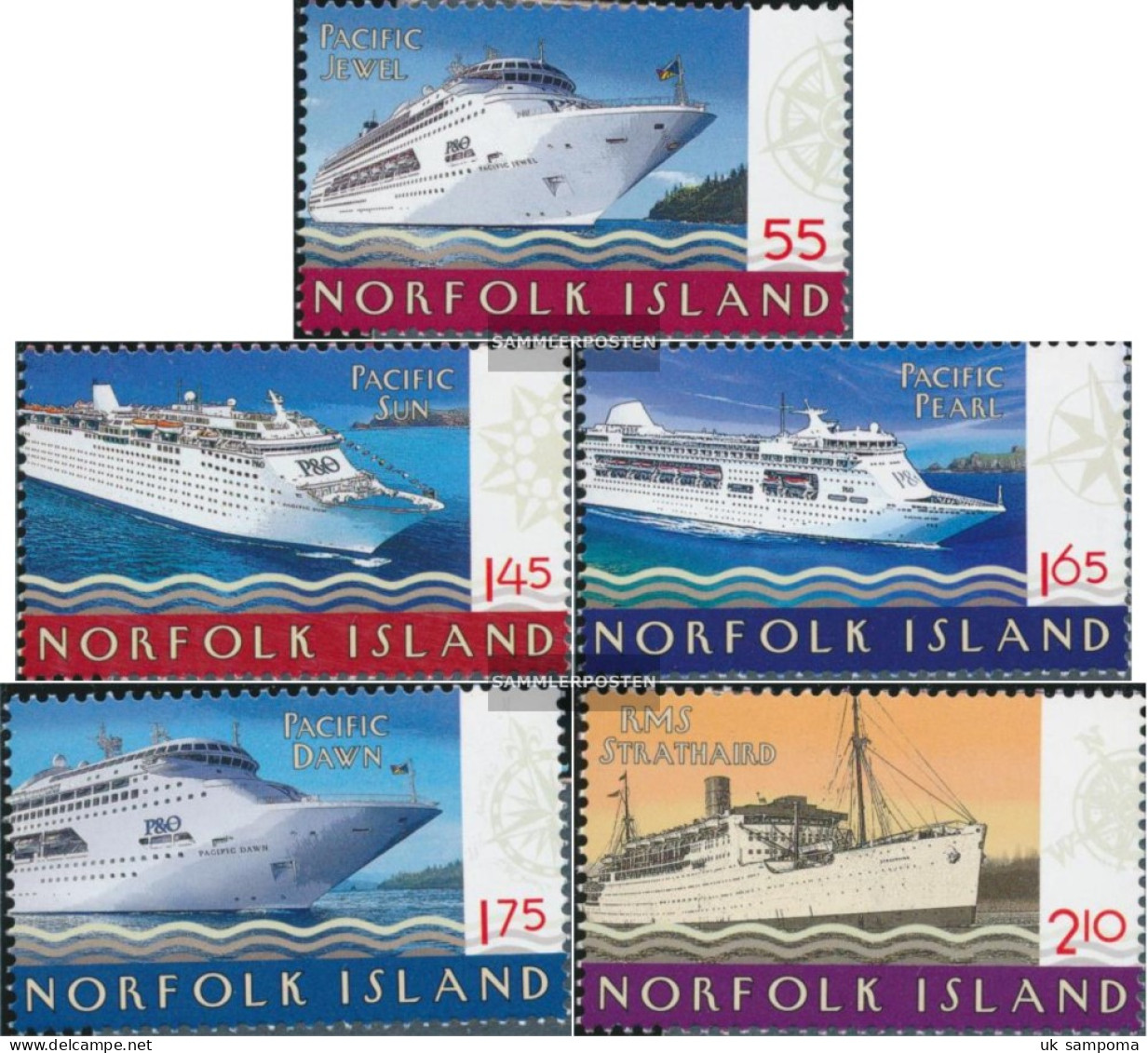 Norfolk-Island 1084-1088 (complete issue) unmounted mint / never hinged 2010 Kreuzfahrtschiffe