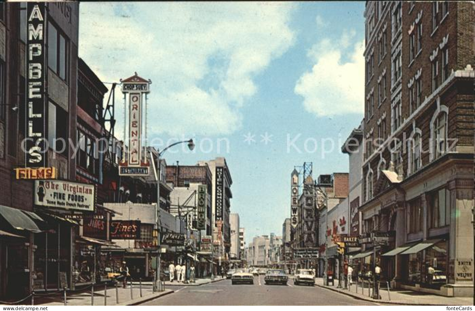 Norfolk Virginia Granby Street from downtown Cars