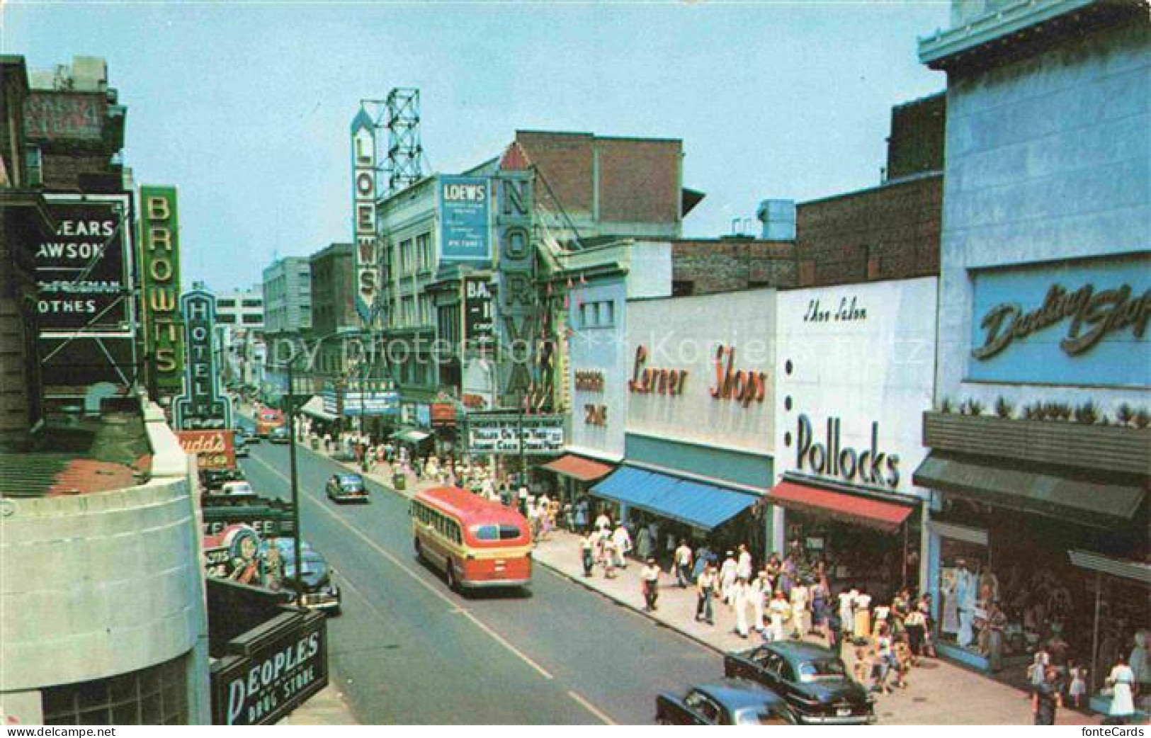Norfolk Virginia USA Looking north down Granby Street