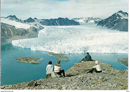 CARTOLINA NORVEGIA 1971 - SVALBARD - SPITSBERGEN- BLOMSTRANDBREEN - KONGS FJORD  VIAGGIATA