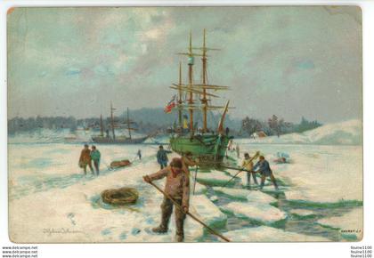 NORVEGE - NORWAY - NORVEGIA - illustrateur ENERET J F signature ? à identifier
