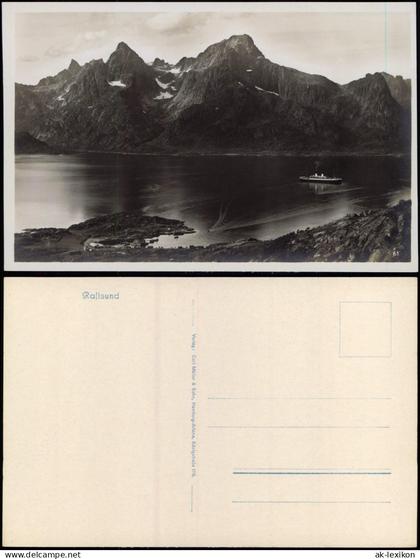 Norwegen Allgemein Raftsund Norwegen Norway Norge - Dampfer Steamer 1929