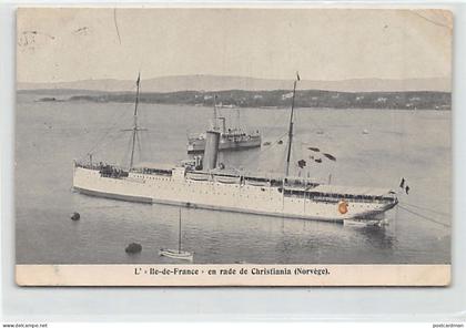 NORGE Norway - OSLO - The French liner Ile de France in Christiania harbor - Publ. unknown