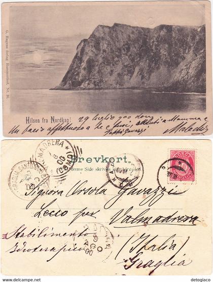 HILSEN FRA NORDKAP - NORVEGIA - NORWAY - NORGE - VIAGG. 1900 -84443-