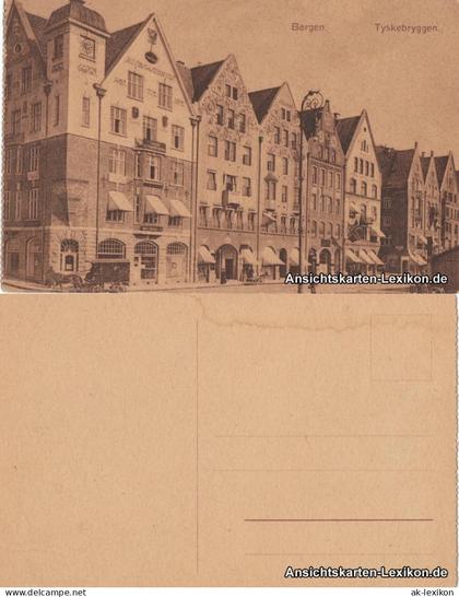 Postcard Bergen Bergen Tyskebryggen 1928