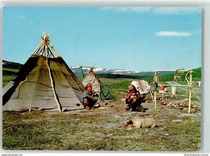 39249425 - Samer Tracht Hund Lavvo Zelt