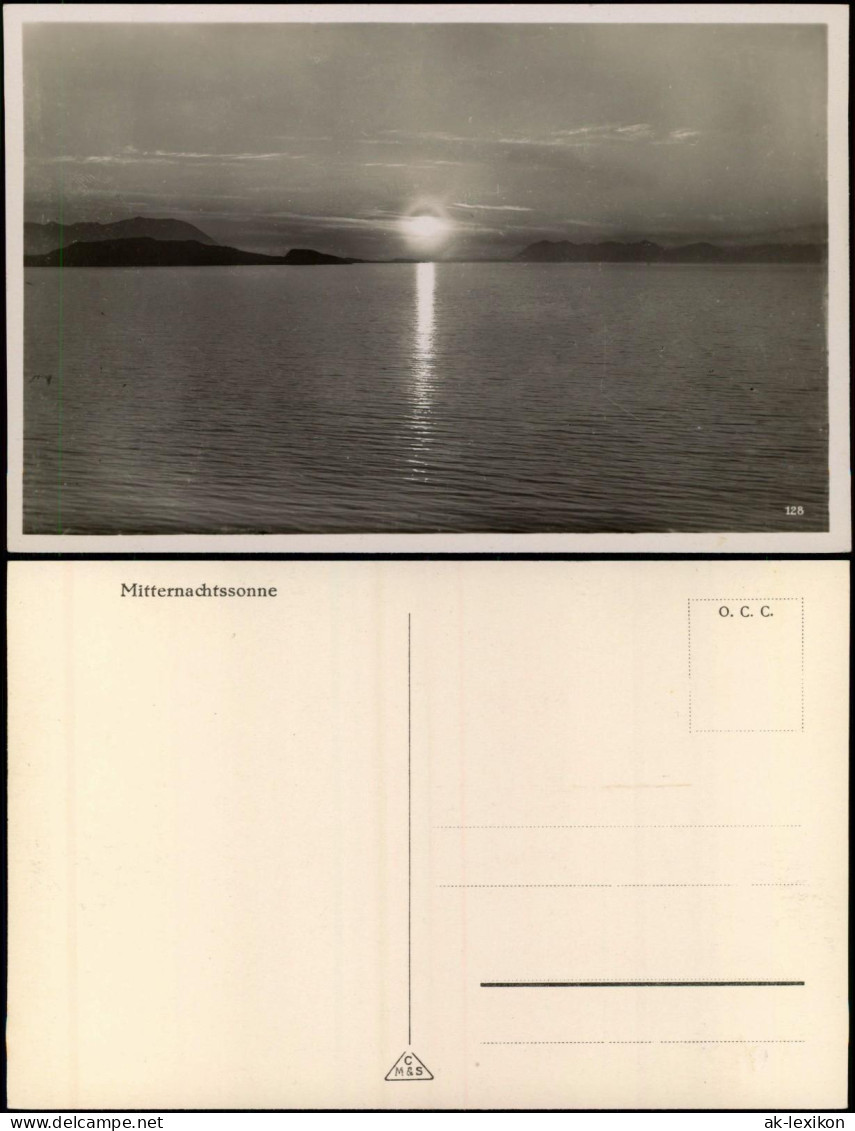 Norwegen Norge Mitternachtssonne, Stimmungsbild Norwegen Norge 1930