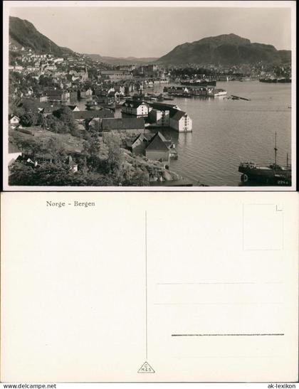 Postcard Bergen Bergen Blick auf die Stadt 1930